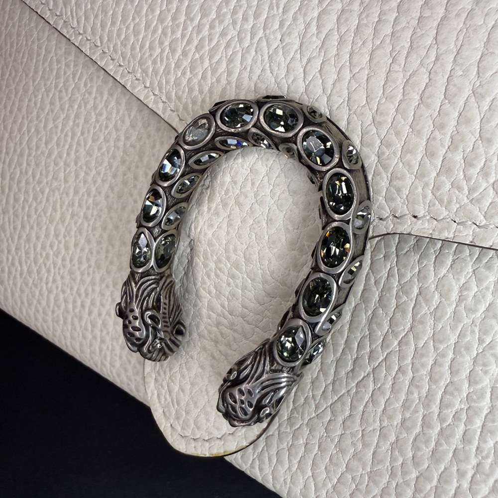 Gucci Ivory White Leather Dionysus Wallet on Chain (WOC) Bag - Picture 10 of 16